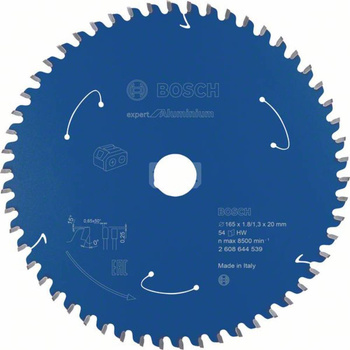 Ostrze do piły tarczowej bezprzewodowej Expert for Aluminium 165 x 1,8 / 1,3 x 20 T54