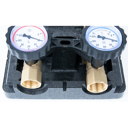 Grupa pompowa AFRISO PrimoTherm K 180-2 DN 25 AP 3-WM GZ x GW 1 1/2'' x 1'', z zaworem mieszającym, z izolacją, z pompą obiegową