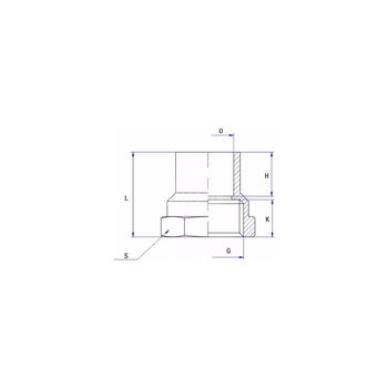 Mufa lut RUMET Mosiądz 1/2'' x 22 mm (GW)