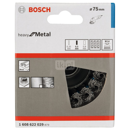 Szczotka garnkowa pleciona 75 mm stalowa