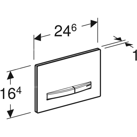 Przycisk uruchamiający Geberit Sigma50, przedni, uniwersalny, przyciski: czarny chrom