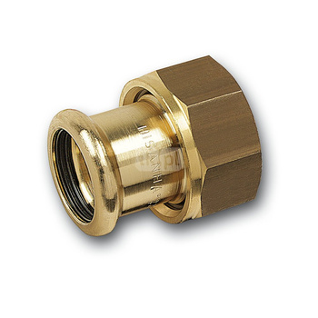 Półśrubunek SANHA PURAPRESS Dwuczęściowy, Cu, 22 mm x 3/4'' (zw x nz)