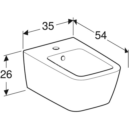 Bidet wiszący Geberit iCon Square
