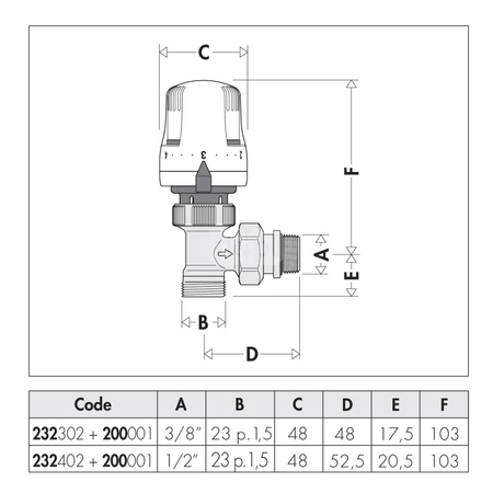 DYNAMICAL - Dynamiczny termostatyczny zawór grzejnikowy przystosowany do montażu głowic termostatycznych lub siłowników elektro