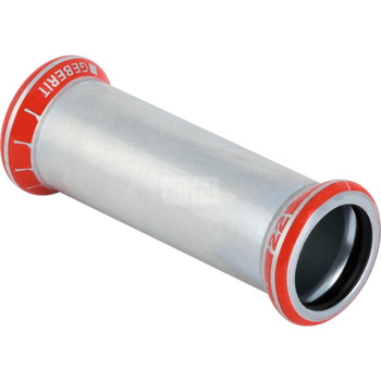 Mufa GEBERIT Mapress C-Stahl przesuwna, stal (Ocynk galwaniczny/elektrolityczny) (ocynk), 12 mm, DN 10 x 12 mm x DN 10 (mufa zaprasowywana x mufa zaprasowywana), (głębokość: 8.5 mm) z uszczelką