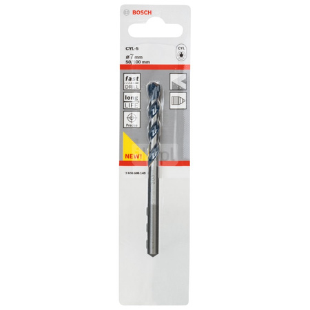 WIERTŁO CYL-5 (BGR) 7X50X100MM