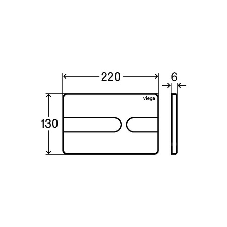 Przycisk do WC ekspozycyjny Prevista Visign for Style 23 bez funkcji, nr wzoru 8613.19 płytka maskująca: tworzywo szt. chrom. klawisz: tworzywo szt. chrom.