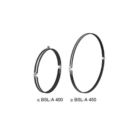 Uchwyt FLAMCO MEIBES BSL-A do rur o średnicy zewnętrznej 250 mm dwuczęściowy, M8/M10