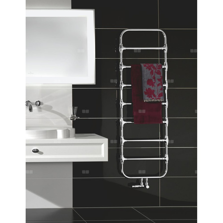 Grzejnik elektryczny ZEHNDER Nobis 1104 x 500 mm, kolor chrom, moc 150 W