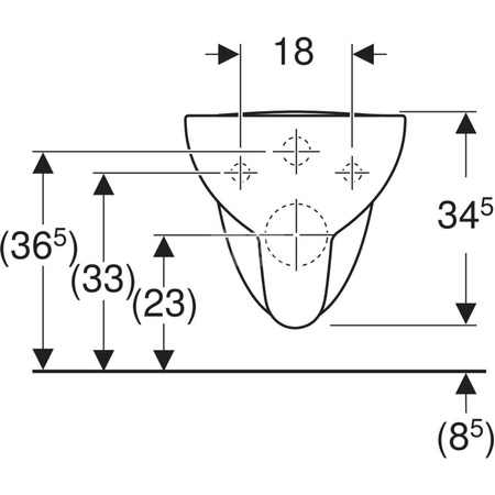 REKORD Miska ustępowa wisząca lejowa, Rimfree, krótka 48cm (deski tylko z montażem od góry)