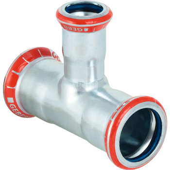 Trójnik GEBERIT Mapress C-Stahl FKM redukcja stal (ocynk) 88.9 mm x 42 mm x 88.9 mm MZ