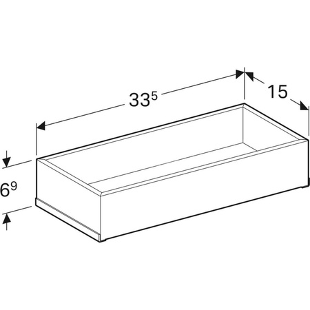 Pojemnik do przechowywania Acanto, L33.5xB15.0xH6.9