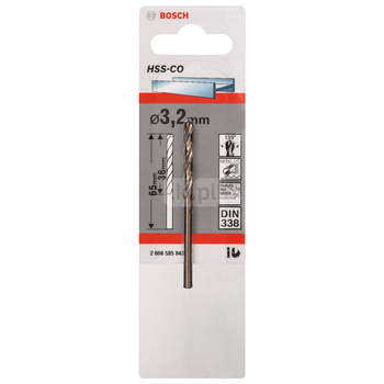 WIERTŁO STAND. HSS-CO 135'3,2/36MM