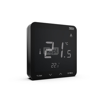 Bezprzewodowy regulator pokojowy czarny, model R-8s PLUS