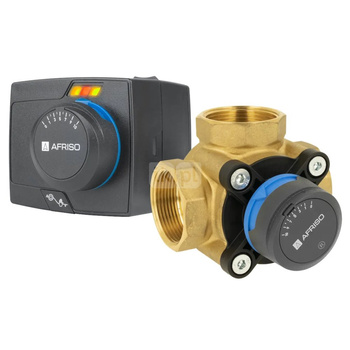 Zawór obrotowy trójdrogowy AFRISO ARV 386 Vario ProClick, mieszający, Siłownik elektryczny ARM 343, DN 40