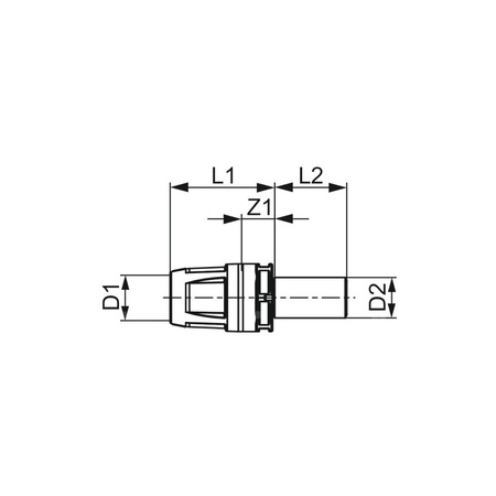 Przejście TECE logo redukcja, brąz, 25 mm x 22 mm (zw x kw)