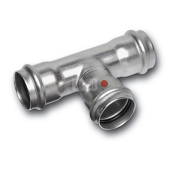 Trójnik SANHA NiroTherm Press stal nierdzewna 88,9 mm x 42 mm x 88,9mm (zw x zw x zw)