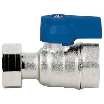 Zawór kulowy QIK 3/4'' GW prosty, uchwyt: rączka (niebieska)