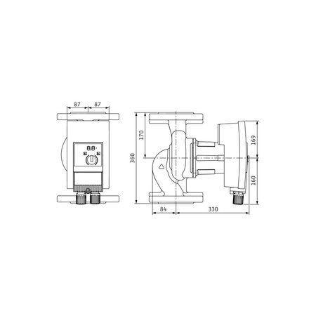 Pompa obiegowa WILO Yonos MAXO 80/0,5-12 PN6 1x230 V 50/60 Hz, PN 6/6bar