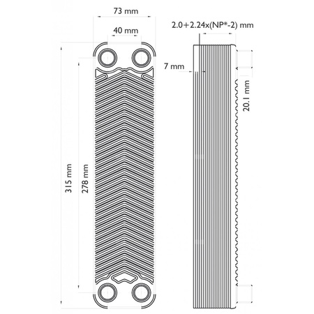 Wymiennik 30-płytowy lutowany z izolacją