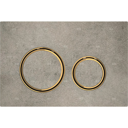 Przycisk uruchamiający Geberit Sigma21, przedni, imitacja betonu, pierścienie: mosiądz