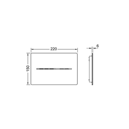 Mechanizm spłukujący elektroniczny do WC TECE solid, biały połysk, zasilanie bateryjne 6 V