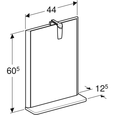REKORD lustro 60cm z oświetleniem