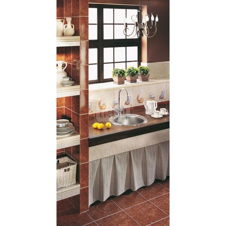 Deante Twist Zlewozmywak 1-komorowy z kołnierzem - satyna