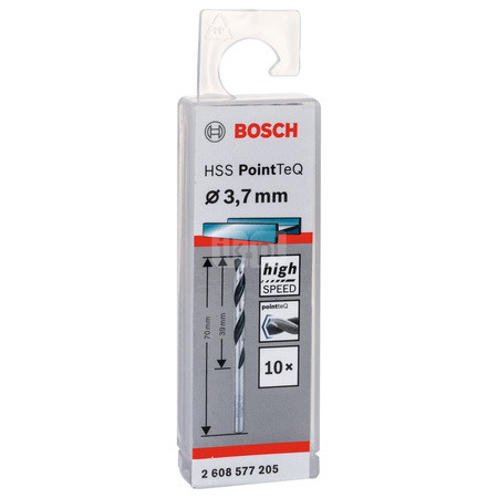 WIERT. HSS POINTTEQ 3.7MM 10PC