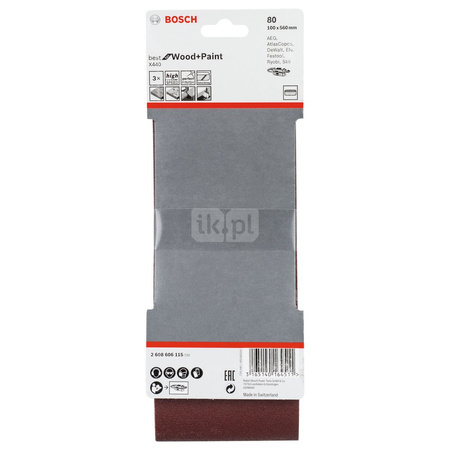 PAS BEZK. 100X560 BEST F/WOOD P80