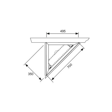 Mocowanie stelaża do ściany masywnej pod kątem 45 stopni TECE profil