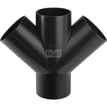 Czwórnik GEBERIT HDPE polietylen, 110 mm x 50 mm x 50 mm x 110 mm DN 100 x DN 50 x DN 50 x DN 100, sw x sw x sw x sw