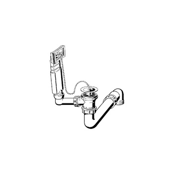 Pozyskiwacz przestrzeni-komplet odpływowo-przelewowy tworzywo sztuczne, nr wzoru 7860.71 G: 1½ fi: 70