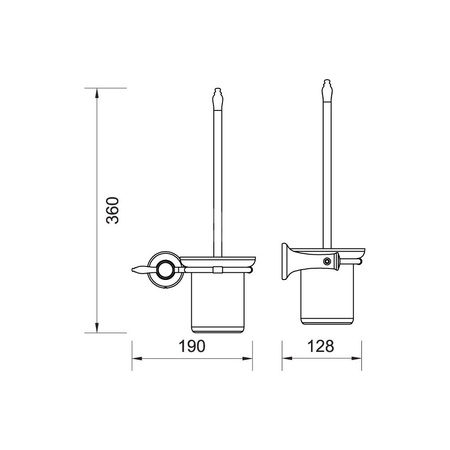 ANTICA szczotka do WC, stary brąz