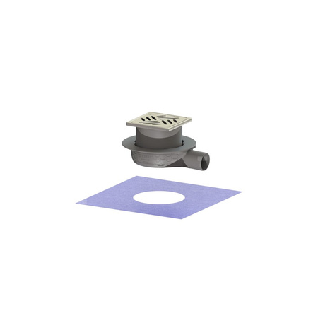 Wpust Ultraflat 79 DN 50 z nasadką z rusztem szczelinowym 