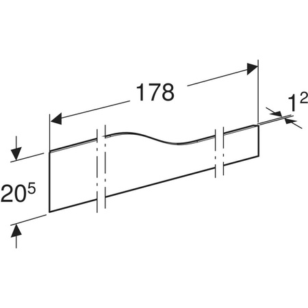 Osłona dekoracyjna, przednia, do umywalki Geberit Bambini, do 4 baterii umywalkowych, głębsza umywalka po prawej stronie, czerwo