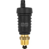 Odpowietrznik automatyczny pionowy, hybrydowy PrimoVent G3/8'' z Aquastop i zaworem stopowym, R1/2"