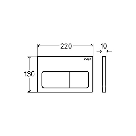 Przycisk do WC ekspozycyjny Prevista Visign for Life 5 nr wzoru 8601.19 płytka maskująca: tworzywo szt. biały alpejski klawisz: tworzywo szt. biały alpejski