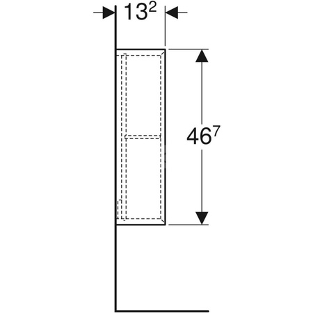 Regał iCon kwadratowy 45 cm x 46,7 cm x 13,2 cm Biały / Lakierowany matowy
