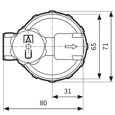 Filtr olejowy AFRISO V 1/2 - 500 Stjednorurowy fi 1/2''/1/2'' GW x GW, z wkładem stalowym, maks. przepływ 500 l/h