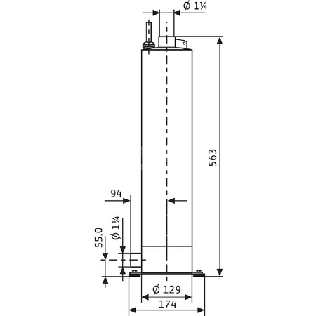 Pompa głębinowa WILO Sub TWI 5-SE-305EM częstotliwość 50 Hz, moc 0.75 kW 4.9 A, prędkość obrotowa 2810 obr/min, materiał wirnika: stal nierdzewna
