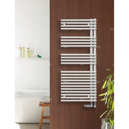 Grzejnik drabinkowy ZEHNDER Forma Asym, wym. 1161 x 496 mm, kolor biały RAL9016, moc 547W