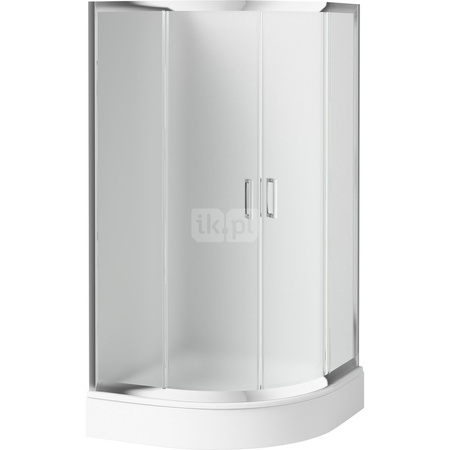 Deante Funkia Kabina półokrągła czteroszybowa niska 90 cm, szkło szronione