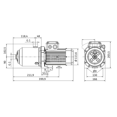 Wysokociśnieniowa pozioma pompa do wody Wilo-MEDANA CH1-L.404-2/V/E/10T
