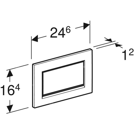 Przycisk uruchamiający Geberit Sigma30 1M, przedni, chrom bł-chrom szczot.-chrom bł.