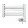 Grzejnik Zehnder Zeno ZND-150-060-05 - 600 mm, Kolor Biały (RAL 9016), Typ złącza Code S027, Zintegrowane konsole naścienne Konsole scienne towel radiator, Ilość zest naściennych 4