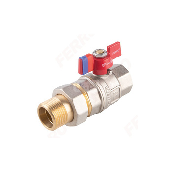 Zawór kulowy FERRO F-Power ze śrubunkiem 3/4'' GZ x GW, uchwyt: motylek