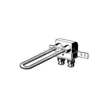 Blok przyłączeniowy grzejnika 16 x 15 stal szlachetna - nierdzewna/ błyszczący
