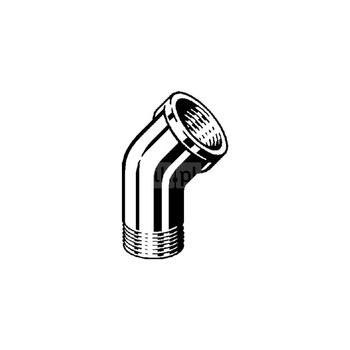 Łuk 45' VIEGA 1615 Jednoczęściowy, mosiądz / mosiądz, 3/8'' (gz x gw)