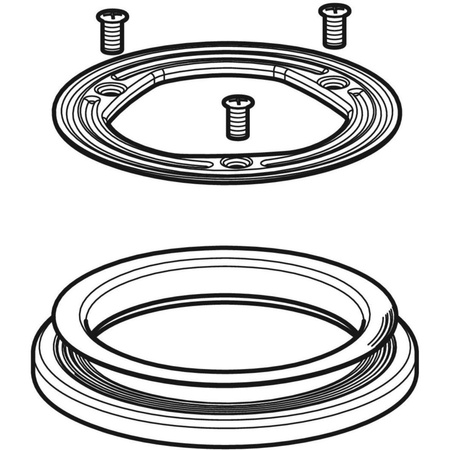Kołnierz mocujący syfonu brodzikowego 90 z uszczelką